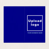 ブランドと製品の青い折り畳み名刺 名刺 (外部フラット)