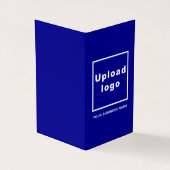 ブランドと製品の青い折り畳み名刺 名刺 (外部)