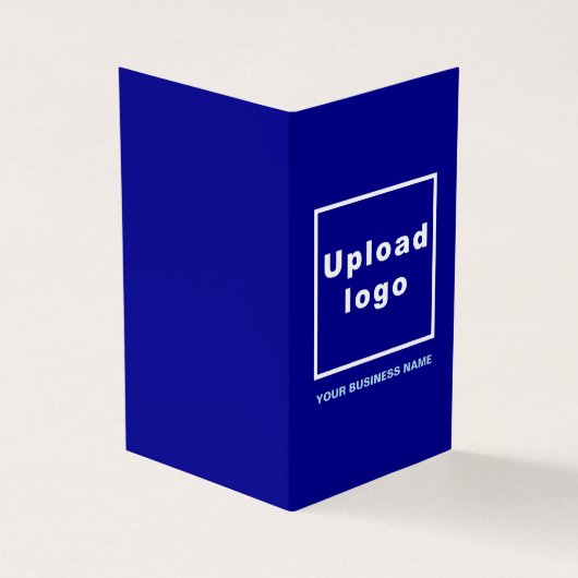 ブランドと製品の青い折り畳み名刺 名刺 (外部)