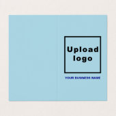 ブランドと製品オンライトブルー折り畳み 名刺 (外部フラット)