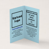 ブランドと製品オンライトブルー折り畳み 名刺 (内部)