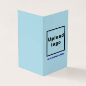 ブランドと製品オンライトブルー折り畳み 名刺 (外部)