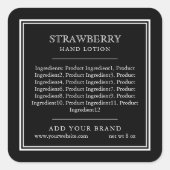 ブランドのの色のクラシック要素を追加カスタムする スクエアシール (正面)