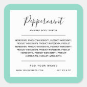 ブランドのカスタム色縁ど成品ラベルの追加 スクエアシール (正面)