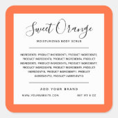 ブランドのカスタム色縁ど成品ラベルの追加 スクエアシール (正面)