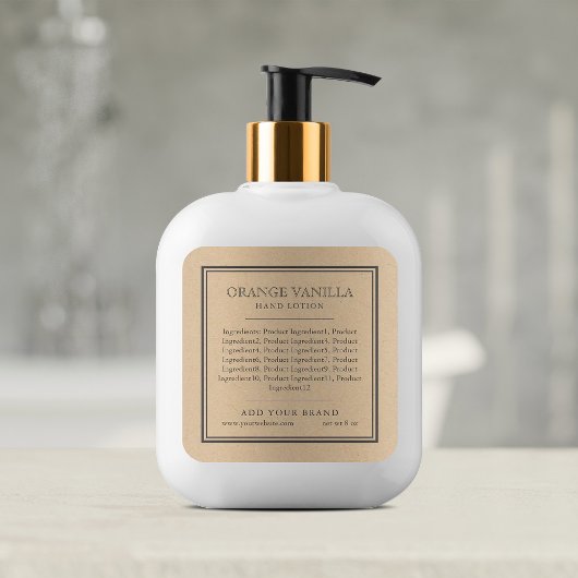 ブランドのグレークラシック原料の縁どKraftの追加 スクエアシール