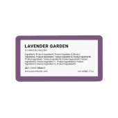 ブランドのミニマルカスタム主義の色成分リストの追加 ラベル (正面)