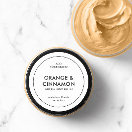 ブランドのミニマルモダンム製品ラベルの追加 ラウンドシール