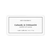 ブランドのミニマルモダンム製品ラベルの追加 ラベル (正面)