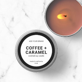 ブランドのミニマルモダンリスト製品ラベルの追加 ラウンドシール