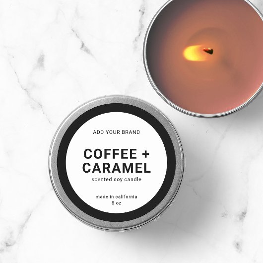 ブランドのミニマルモダンリスト製品ラベルの追加 ラウンドシール