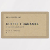 ブランドのミニマル縁どリストKraft製品ラベルの追加 ラベル (デザイン1)