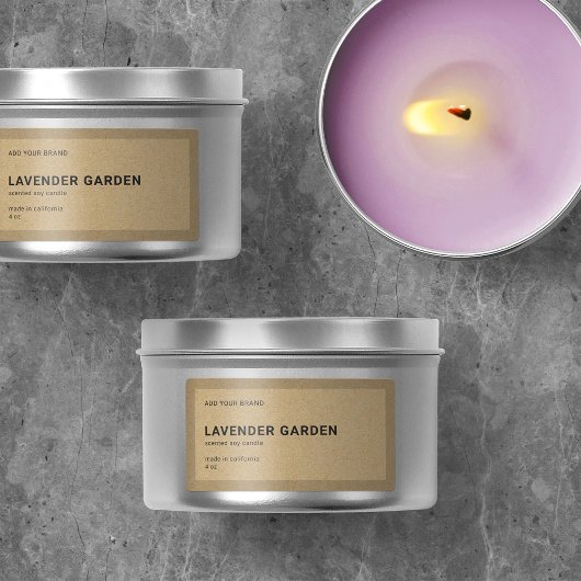 ブランドのミニマル縁どリストKraft製品ラベルの追加 ラベル