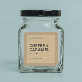 ブランドのミニマルKraft製品ラベルを追加 スクエアシール