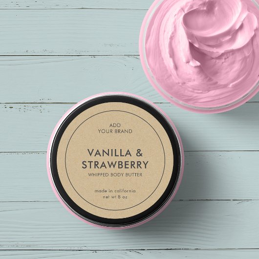 ブランドのミニマルKraft製品ラベルを追加 ラウンドシール