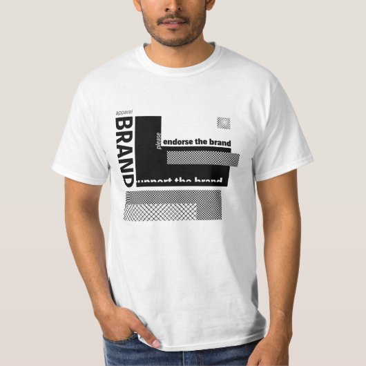 ブランドの価値食事のTシャツに裏書きして下さい Tシャツ (正面)