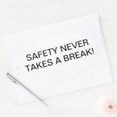 ブランドの安全スローガンを付けたシール。 楕円形シール (封筒)