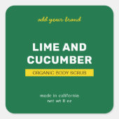 ブランドの完全なカスタムカラーモダン製品ラベルの追加 スクエアシール (正面)