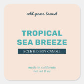 ブランドの完全なカスタムカラーモダン製品ラベルの追加 スクエアシール (正面)