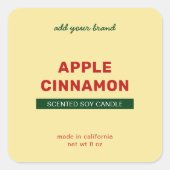 ブランドの完全なカスタムカラーモダン製品ラベルの追加 スクエアシール (正面)