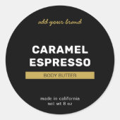 ブランドの完全なカスタムカラーモダン製品ラベルの追加 ラウンドシール (正面)