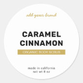 ブランドの完全なカスタムカラーモダン製品ラベルの追加 ラウンドシール (正面)