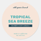 ブランドの完全なカスタムカラーモダン製品ラベルの追加 ラウンドシール (正面)