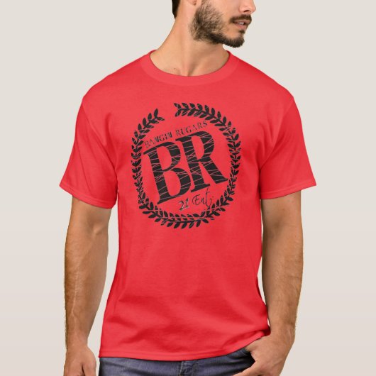 ブランドの新しい「BR」ロゴティー（赤） Tシャツ (正面)