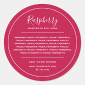 ブランドの白の編集可能縁どカラー原料の追加 ラウンドシール (正面)