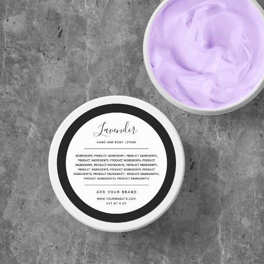 ブランドの編集可能な色の縁ど原料リストの追加 ラウンドシール