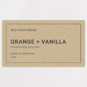 ブランドの薄いグレーのKraft縁ど製品ラベルの追加 ラベル (デザイン1)