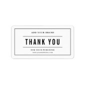 ブランドの追加Thank You Black 縁ど Lines ラベル (正面)