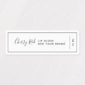 ブランドの黒い製品ラベル縁どを追加する ラベル (デザイン1)