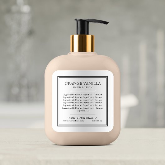 ブランドの黒クラシック原料を縁ど追加 スクエアシール