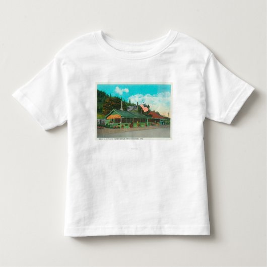 ブランドのBBQのレストランの外観 トドラーTシャツ (正面)