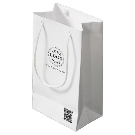 ブランドをアピールするオーダーメイドの小さいギフトバッグ スモールペーパーバッグ (正面アングル)