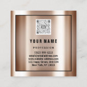 ブランドを高カスタムめるロゴQRコードバラ スクエア名刺 (裏面)