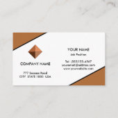 ブランドエレガントブラウンとホワイト 名刺 (裏面)