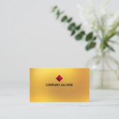 ブランドエレガントモダン金ゴールドメタリックの外観 名刺 (スタンド正面)