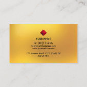 ブランドエレガントモダン金ゴールドメタリックの外観 名刺 (裏面)