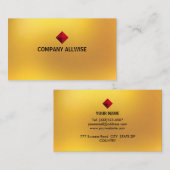 ブランドエレガントモダン金ゴールドメタリックの外観 名刺 (正面/裏面)