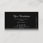 ブランドエレガントロゴ付き白黒グラデーション 名刺 (裏面)