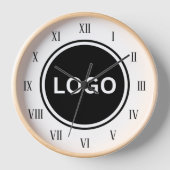 ブランドオフィス装飾会社のラウンドロゴ 壁時計 (正面)