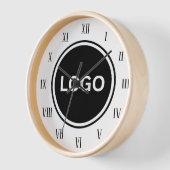 ブランドオフィス装飾会社のラウンドロゴ 壁時計 (傾斜)
