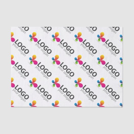 ブランドカスタムのタイル貼りロゴメッセージティッシュペーパー 薄葉紙 (正面)