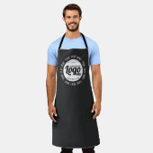 ブランドカスタムのビジネス・ロゴ・ブラック エプロン (着用した状態)