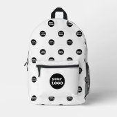ブランドカスタムビジネスのロゴパターン白 プリントバックパック (正面)