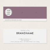 ブランドカスタムロゴのイヤリングジュエリーディスプレイカード (正面&裏面)