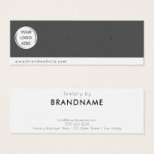 ブランドカスタムロゴのイヤリングジュエリーディスプレイカード (正面&裏面)