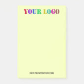 ブランドカスタムロゴテキストポストイット®ノートテンプレート ポストイット (正面)